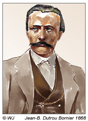 Dutrou Bornier, ein französischer Kapitän führt als Despot von 1869 bis 1876 eine Schaffarm auf der Osterinsel