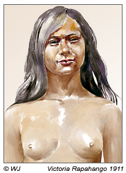 Victoria Rapahango, 1911 Mätresse von P. Edmunds