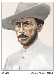 Vives Solar 1914 der erste von Chile bestimmter Insel-Gouverneur