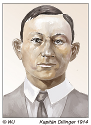 Kapitän Dillinger, 1914 Gefangener der dt. Marine auf der Osterinsel