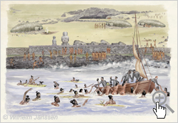 Bild 158 Studie: N. Winship 1809 und die Osterinsel