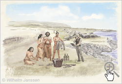 Bild 173 Studie: Der franz. Kapitän Dutrou Bornier und die Osterinsel im Jahre 1867