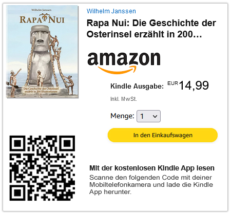 Das Buch über die Osterinsel "RAPA NUI" von Wilhelm Janssen jetzt auch als Amazon Kindle eBook