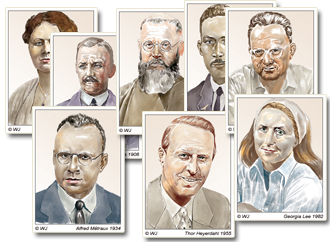 Verfügbare Illustrationen zum Thema Portraits Osterinsel-Besucher aus der Zeit zwischen 1900 und 1999